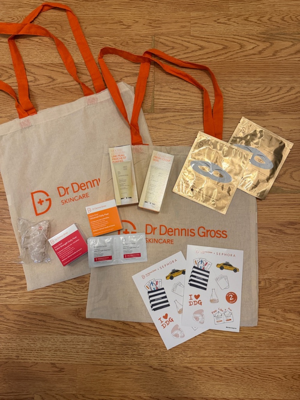 Dr Dennis Gross Skincare Sample Set with Orange Tote